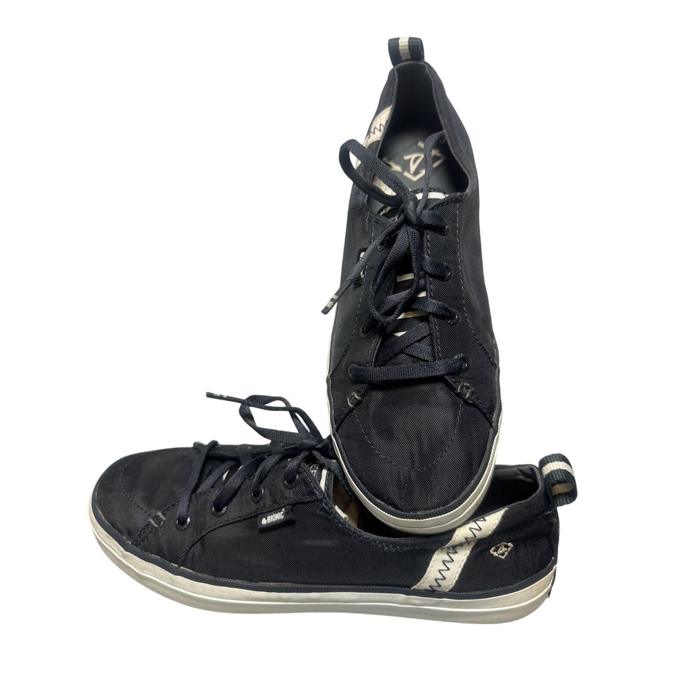 Sperry Crest Vibe Bionic Navy Nautical Shoes Canvas Sneakers Womens 8.5